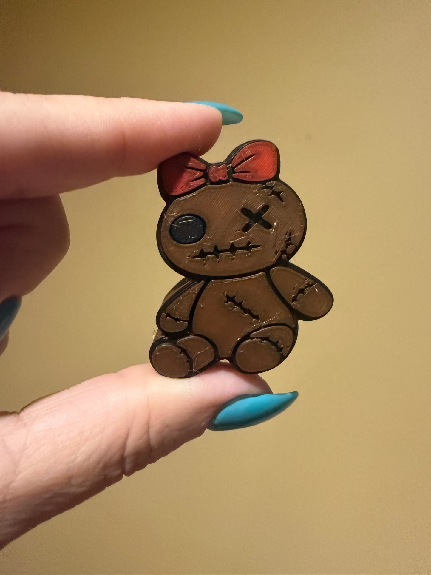 Voodoo doll straw topper