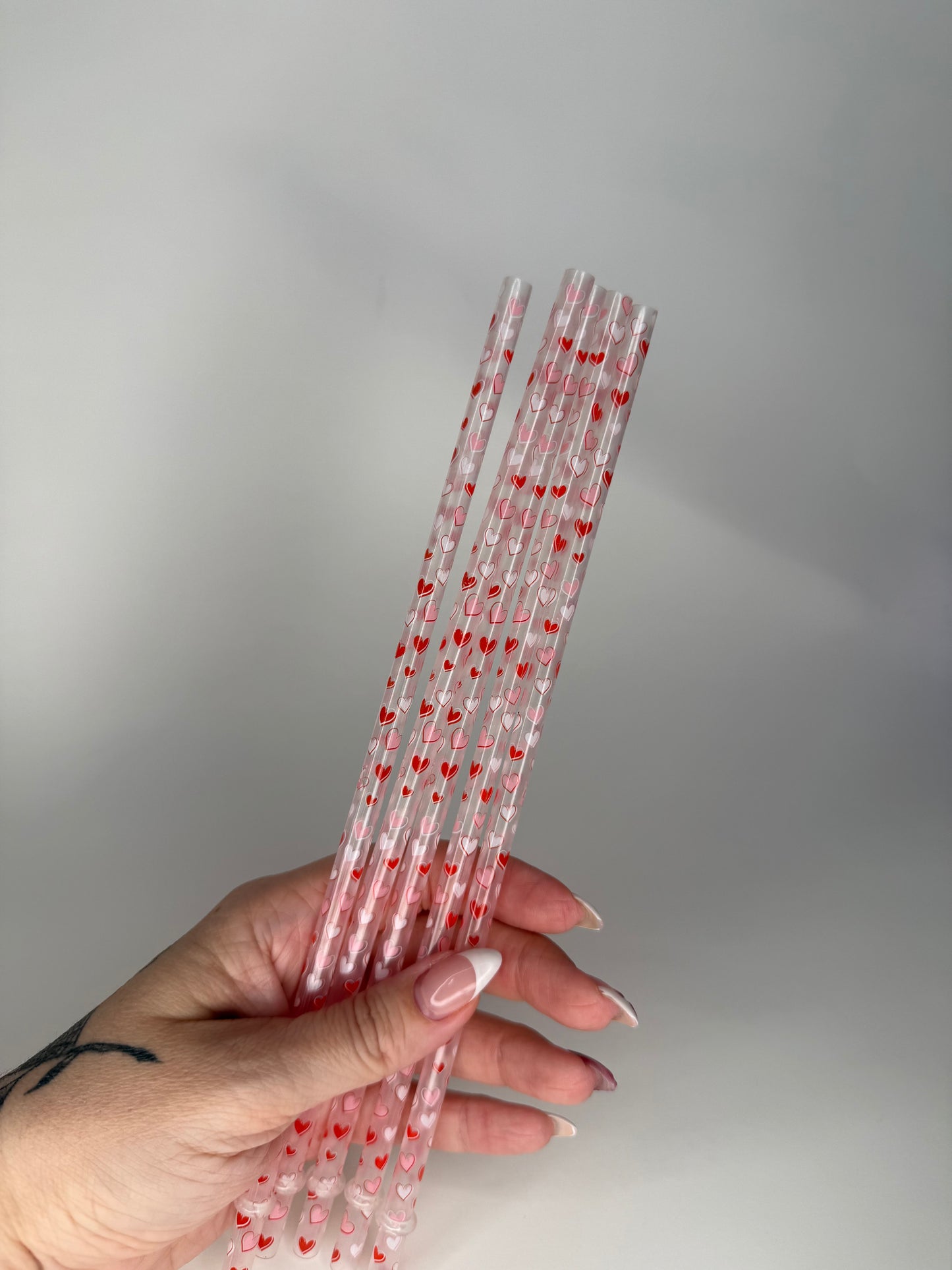 Hearts straw- 10"