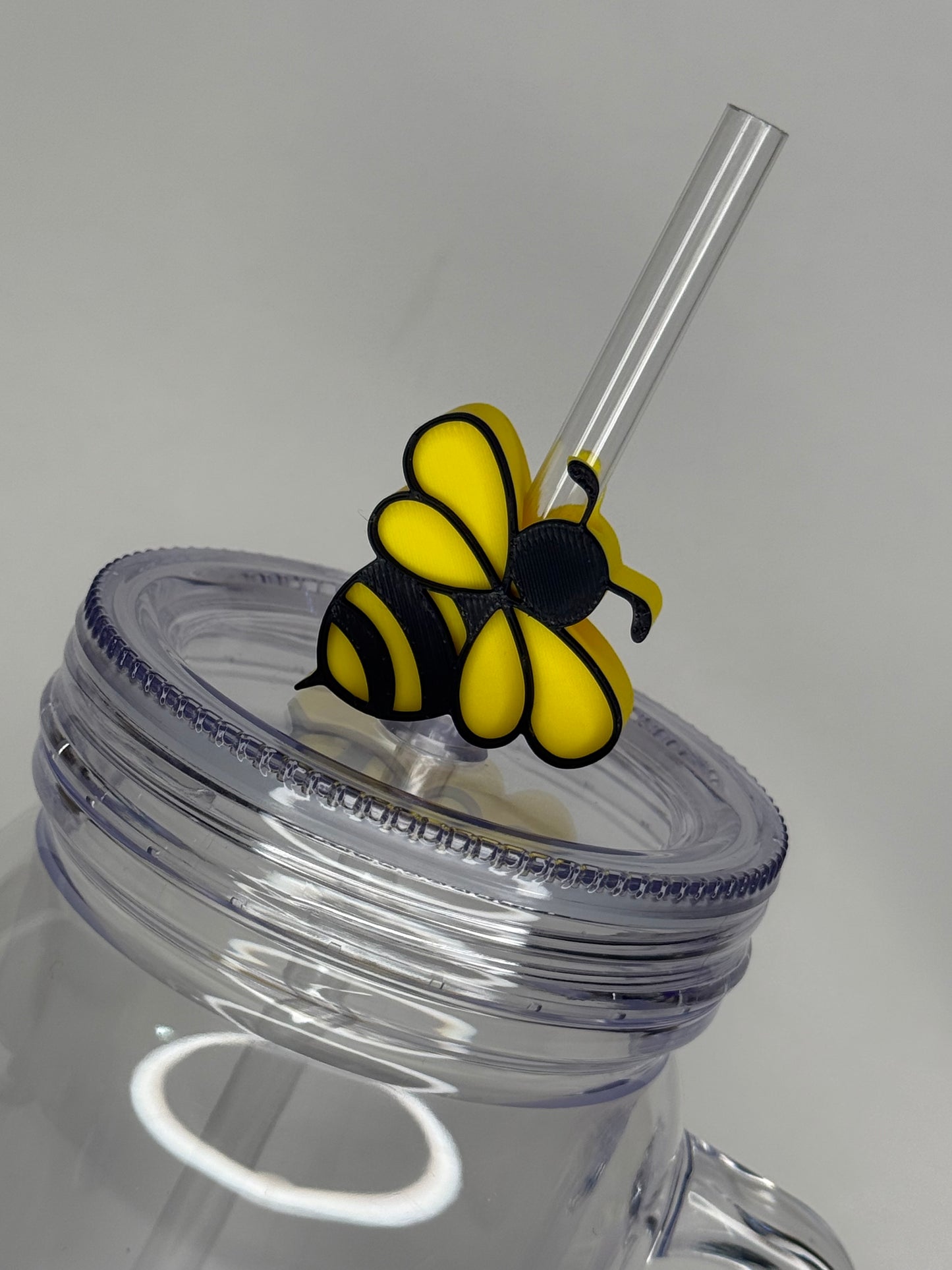Bumble bee straw topper