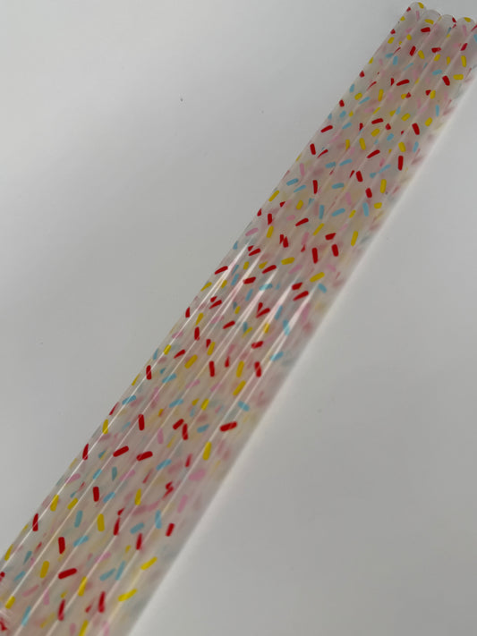 Sprinkle Straw- 10"